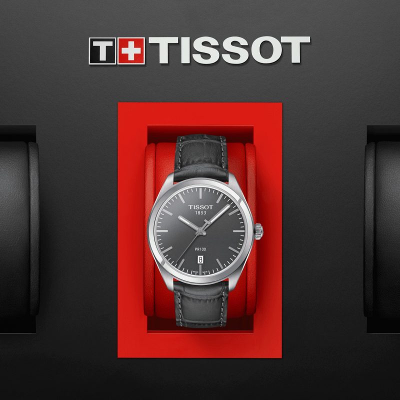 Tissot PR 100 Quartz Leather Strap Watch For Men - T101.410.16.441.00 Buy Now By Tissot
