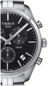 Tissot T Classic PR 100 Chronograph Black Dial Silver Steel Strap Watch for Men - T101.417.11.051.00 Buy Now By Tissot