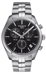 Tissot T Classic PR 100 Chronograph Black Dial Silver Steel Strap Watch for Men - T101.417.11.051.00 Buy Now By Tissot