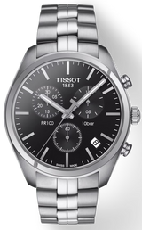 Tissot T Classic PR 100 Chronograph Black Dial Silver Steel Strap Watch for Men - T101.417.11.051.00 Buy Now By Tissot