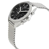 Tissot PR 100 Chronograph Black Dial Silver Mesh Bracelet Watch For Men - T101.417.11.051.01