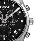 Tissot PR 100 Chronograph Black Dial Black Leather Strap Watch For Men - T101.417.16.051.00