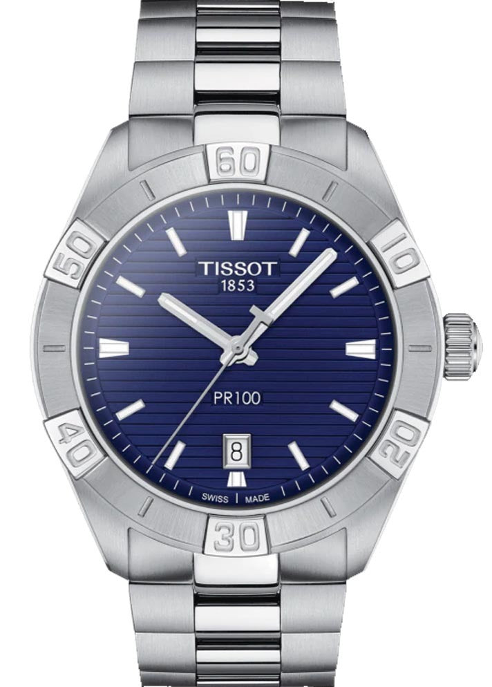 Tissot PR 100 Sport Blue Dial Silver Steel Strap Watch For Men - T101.610.11.041.00 Buy Now By Tissot