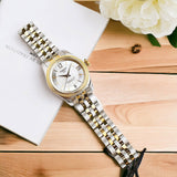 Tissot Ballade Powermatic 80 Mother of Pearl Silver Dial Two Tone Steel Strap Watch For Women - T108.208.22.117.00