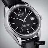 Tissot Ballade Powermatic 80 Cosc Black Dial Black Leather Strap Watch For Men - T108.408.16.057.00