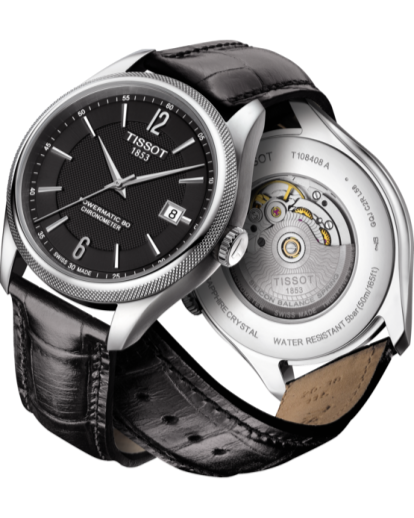 Tissot Ballade Powermatic 80 Cosc Black Dial Black Leather Strap Watch For Men - T108.408.16.057.00 Buy Now By Tissot