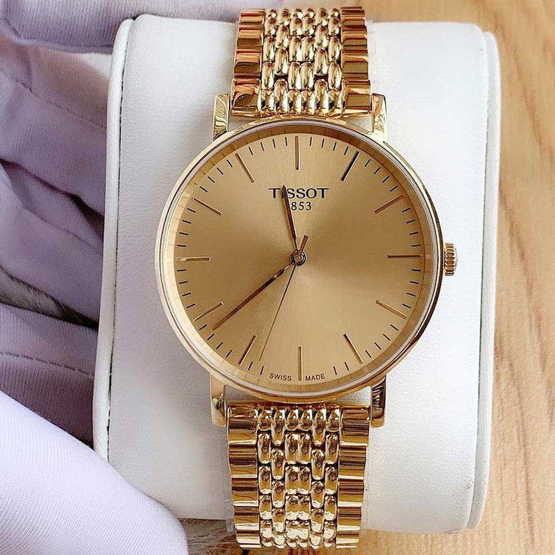 Tissot T Classic Everytime Desire Small Gold Dial Gold Mesh Bracelet Watch For Women - T109.210.33.021.00 Buy Now By Tissot
