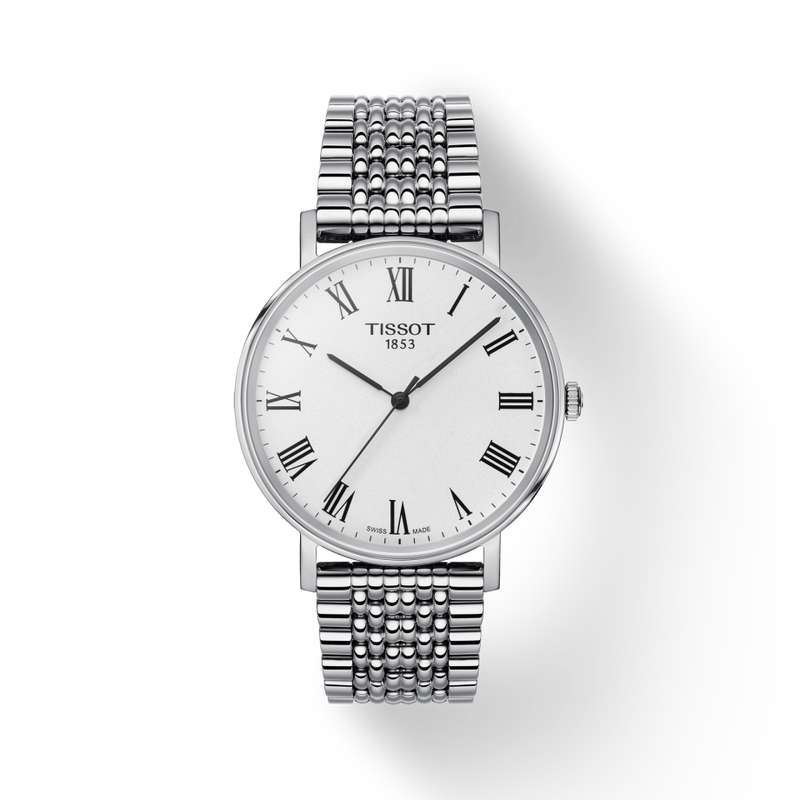 Tissot T Classic Everytime White Dial Silver Mesh Bracelet Watch For Men - T109.410.11.033.00 Buy Now By Tissot