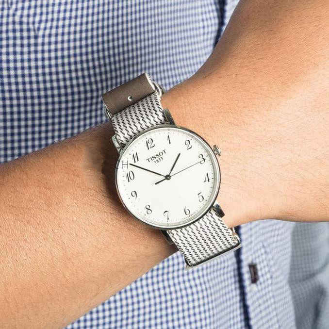 Tissot T Classic Everytime Medium White Dial Two Tone NATO Strap Watch for Women - T109.410.18.032.00 Buy Now By Tissot
