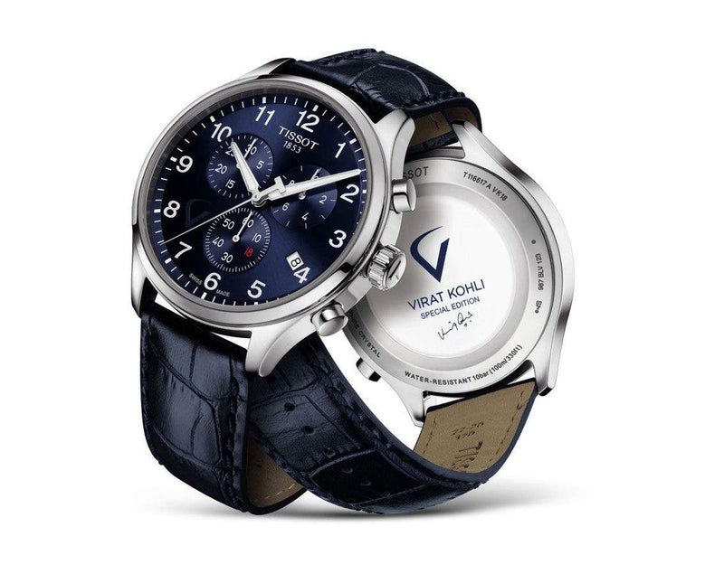 Tissot Chrono XL Viral Kohli Special Edition Blue Dial Blue Leather Strap Watch For Men - T116.617.16.047.01 Buy Now By Tissot