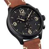 Tissot T Sport Chrono XL Black Dial Brown Leather Strap Watch For Men - T116.617.36.057.00 Buy Now By Tissot