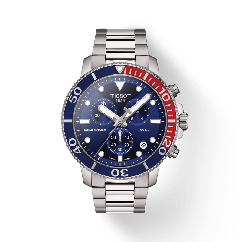 Tissot Seastar 1000 Chronograph Blue Dial Silver Steel Strap Watch For Men - T120.417.11.041.03 Buy Now By Tissot