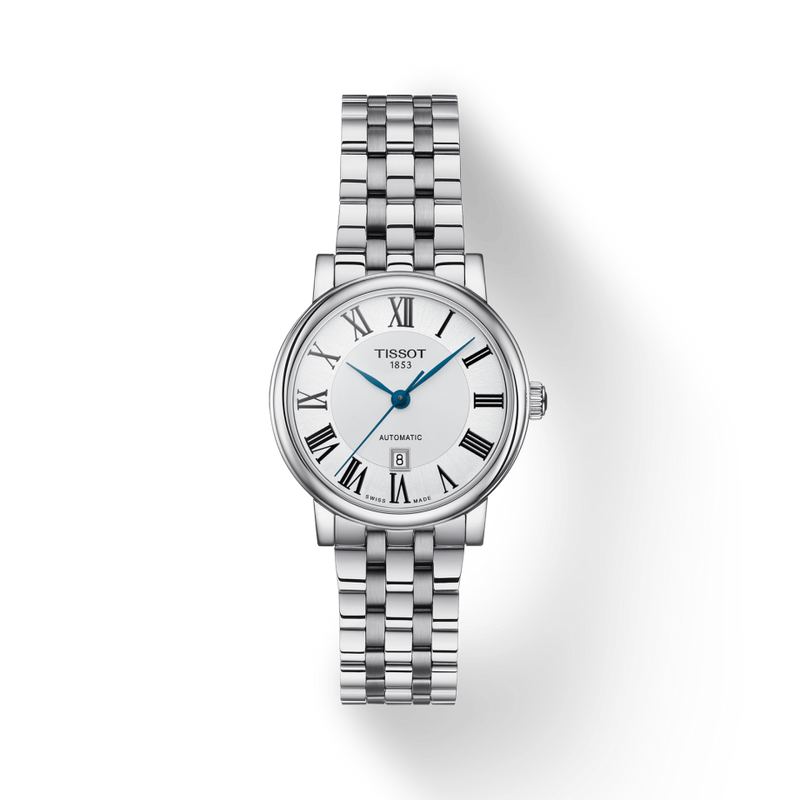 Tissot T Classic Carson Premium Automatic Lady Silver Dial Silver Steel Strap Watch for Women - T122.207.11.033.00 Buy Now By Tissot