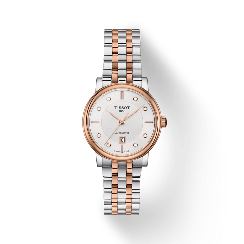 Tissot T Classic Carson Premium Diamonds White Dial Two Tone Steel Strap Watch for Women - T122.207.22.036.00 Buy Now By Tissot