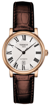 Tissot T Classic Carson Premium White Dial Brown Leather Strap Watch for Women - T122.207.36.033.00 Buy Now By Tissot