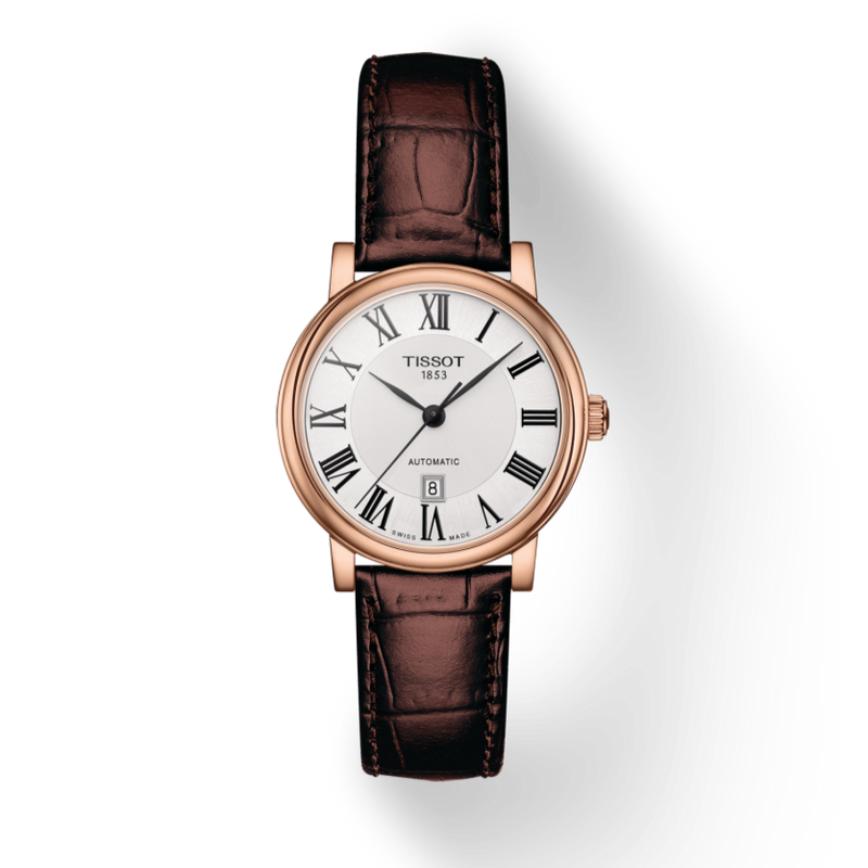 Tissot T Classic Carson Premium White Dial Brown Leather Strap Watch for Women - T122.207.36.033.00 Buy Now By Tissot
