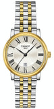 Tissot T Classic Carson Lady Premium Silver Dial Two Tone Steel Strap Watch For Women - T122.210.22.033.00
