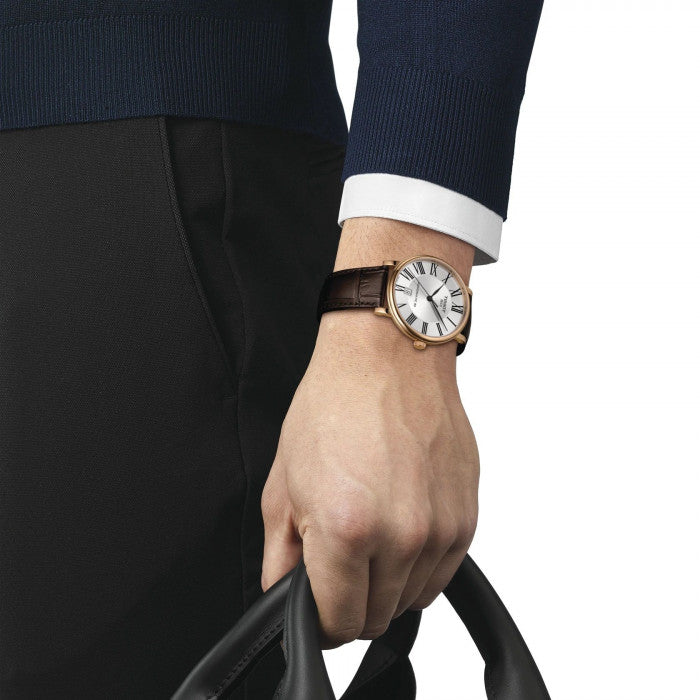 Tissot T Classic Carson Premium White Dial Brown Leather Strap Watch for Women - T122.207.36.033.00 Buy Now By Tissot