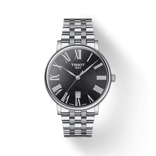 Tissot Carson Premium Black Dial Silver Steel Strap Watch For Men - T122.410.11.053.00 Buy Now By Tissot