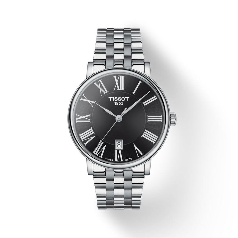 Tissot Carson Premium Black Dial Silver Steel Strap Watch For Men - T122.410.11.053.00 Buy Now By Tissot