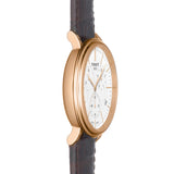 Tissot Carson Premium Chronograph White Dial Brown Leather Strap Watch For Men - T122.417.36.011.00 Buy Now By Tissot
