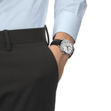 Tissot Carson Premium Chronograph Silver Dial Black Leather Strap Watch For Men - T122.417.16.033.00 Buy Now By Tissot