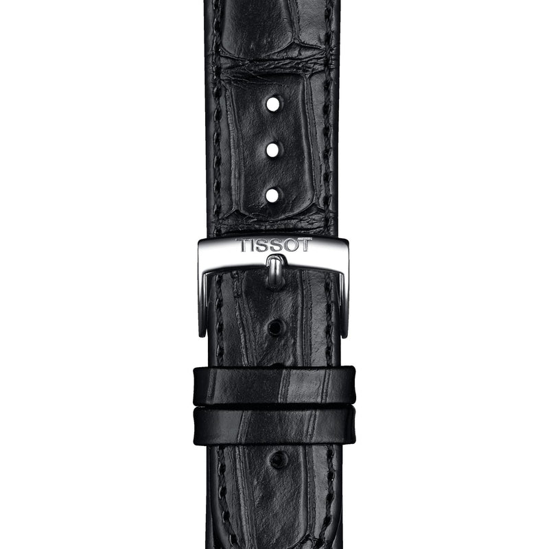 Tissot Carson Premium Chronograph Silver Dial Black Leather Strap Watch For Men - T122.417.16.033.00 Buy Now By Tissot