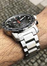 Tissot Supersport Chrono Black Dial Silver Steel Strap Watch For Men - T125.617.11.051.00 Buy Now By Tissot