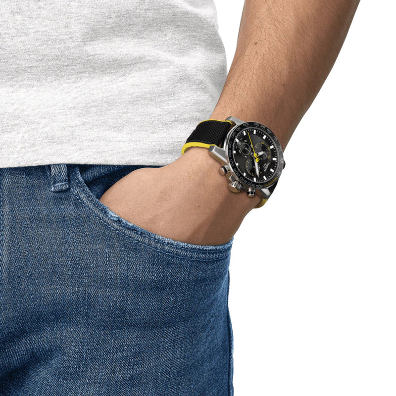 Tissot T Sport Supersport Chrono Tour De France Black Dial Black Nylon Strap Watch for Men - T125.617.17.051.00 Buy Now By Tissot