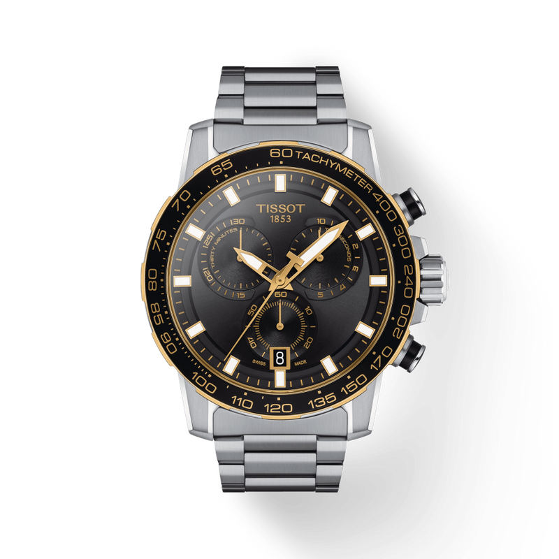 Tissot Supersport Chrono Black Dial Silver Steel Strap Watch For Men - T125.617.21.051.00 Buy Now By Tissot
