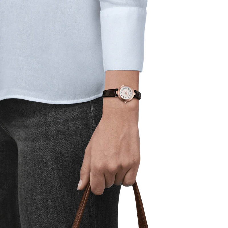 Tissot Bellissima Small Lady White Dial Brown Leather Strap Watch For Women - T126.010.36.013.00 Buy Now By Tissot
