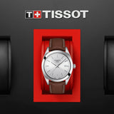 Tissot Gentleman Silver Dial Brown Leather Strap Watch For Men - T127.410.16.031.00 Buy Now By Tissot
