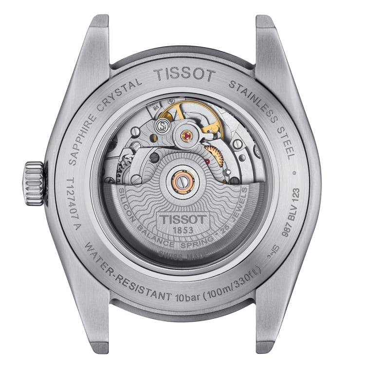 Tissot Gentleman Powermatic 80 Silicium Blue Dial Brown Leather Strap Watch For Men - T127.407.16.041.00 Buy Now By Tissot