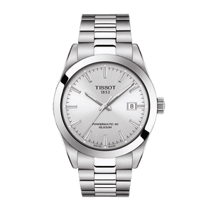 Tissot Gentleman Powermatic 80 Silicium Silver Dial Silver Steel Strap Watch For Men - T127.407.11.031.00