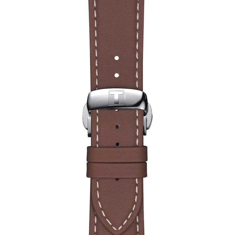 Tissot Gentlemen Powermatic 80 Silicium Blue Dial Brown Leather Strap Watch For Men - T127.407.16.041.00 Buy Now By Tissot