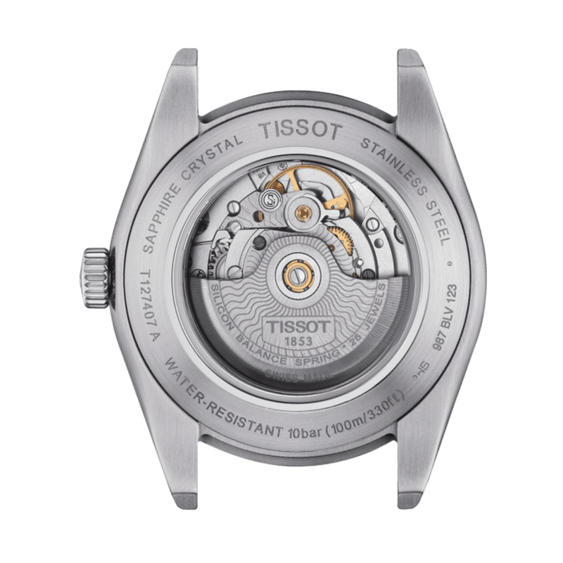 Tissot Gentlemen Powermatic 80 Silicium Blue Dial Brown Leather Strap Watch For Men - T127.407.16.041.00 Buy Now By Tissot