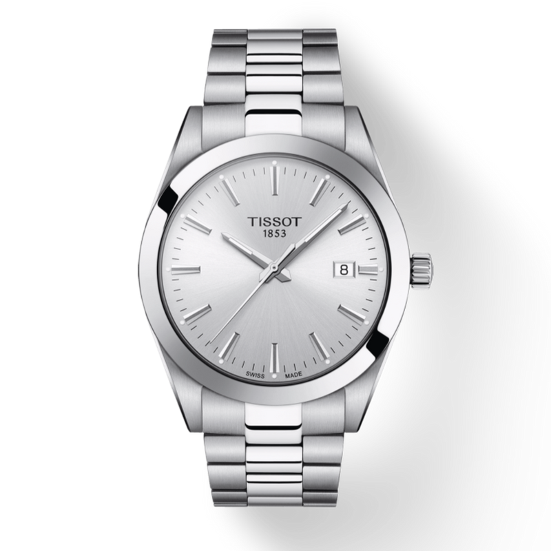 Tissot Gentleman Silver Dial Silver Steel Strap Watch For Men - T127.410.11.031.00 Buy Now By Tissot