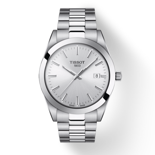 Tissot Gentleman Silver Dial Silver Steel Strap Watch For Men - T127.410.11.031.00