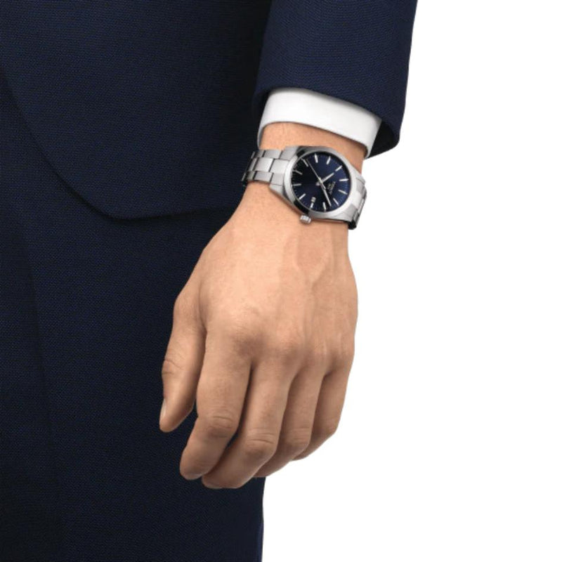 Tissot Gentleman Blue Dial Silver Steel Strap Watch For Men - T127.410.11.041.00 Buy Now By Tissot