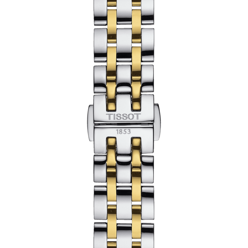 Tissot Classic Dream Lady Gold Dial Two Tone Steel Strap Watch For Women - T129.210.22.263.00 Buy Now By Tissot