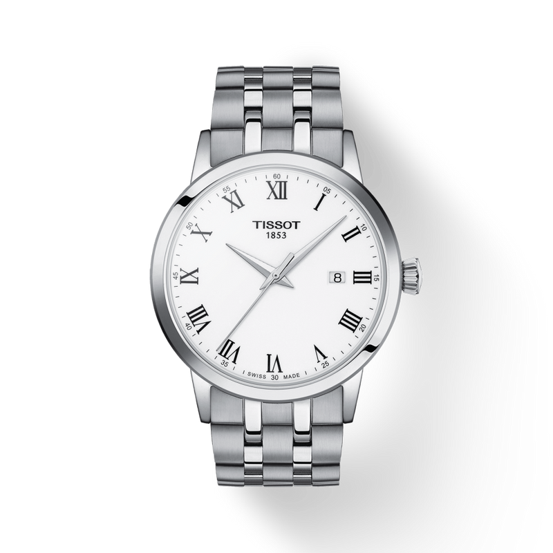 Tissot T Classic Dream White Dial Silver Steel Strap Watch For Men - T129.410.11.013.00 Buy Now By Tissot