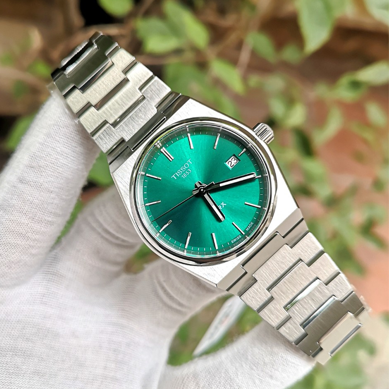 Tissot PRX Green Dial Silver Steel Strap Watch for Women - T137.210.11.081.00 Buy Now By Tissot