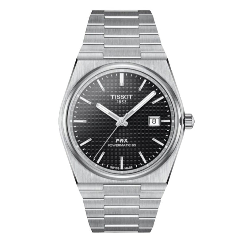 Tissot PRX Powermatic 80 Black Dial Silver Steel Strap Watch For Men - T137.407.11.051.00 Buy Now By Tissot