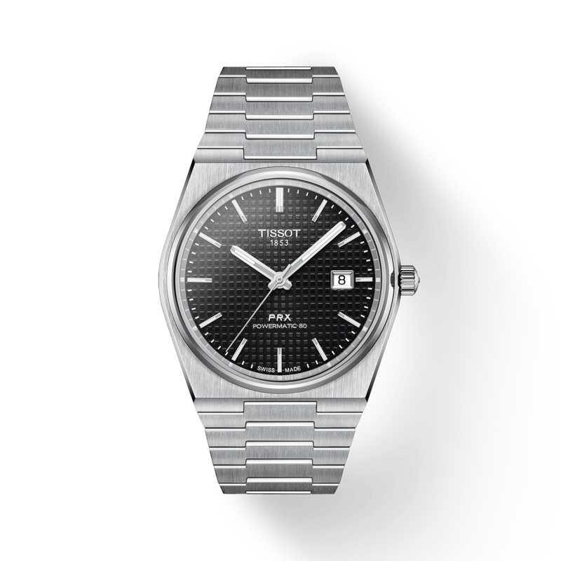 Tissot PRX Powermatic 80 Black Dial Silver Steel Strap Watch For Men - T137.407.11.051.00 Buy Now By Tissot