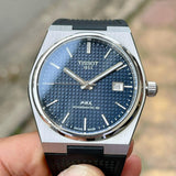 Tissot PRX Powermatic 80 Blue Dial Black Rubber Strap Watch for Men - T137.407.17.041.00
