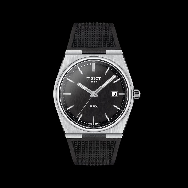 Tissot PRX Black Dial Black Rubber Strap Watch For Men - T137.410.17.051.00 Buy Now By Tissot