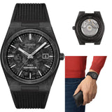 Shop Tissot PRX Powermatic 80 Carbon Black Dial Black Rubber Strap Watch for Men - T137.907.97.201.00 in USA