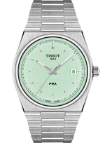 Tissot PRX Quartz Light Green Dial Silver Steel Strap Watch for Men - T137.410.11.091.01 Buy Now By Tissot