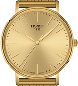 Tissot T Classic Everytime Medium Gold Dial Gold Mesh Bracelet Watch For Men - T109.410.33.021.00 Buy Now By Tissot