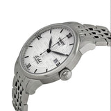 Tissot Le Locle Double Happiness Automatic Silver Dial Silver Steel Strap Watch For Men - T41.1.833.50
